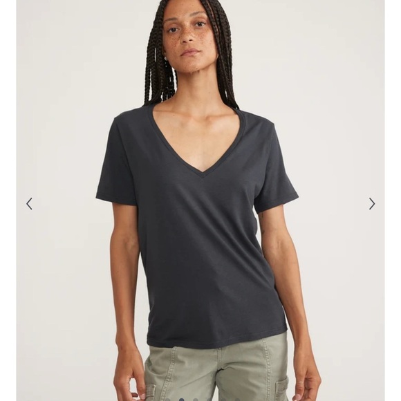 Marine Layer Tops - Marine Layer Black Boyfriend Short Sleeve Tee Size Small
